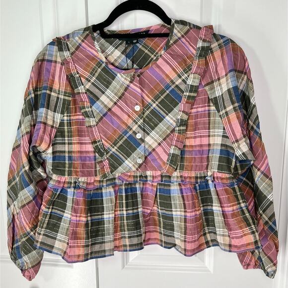 Veronica Beard Tops - Veronica Beard NWOT Katalina Plaid Bib Top Size 0